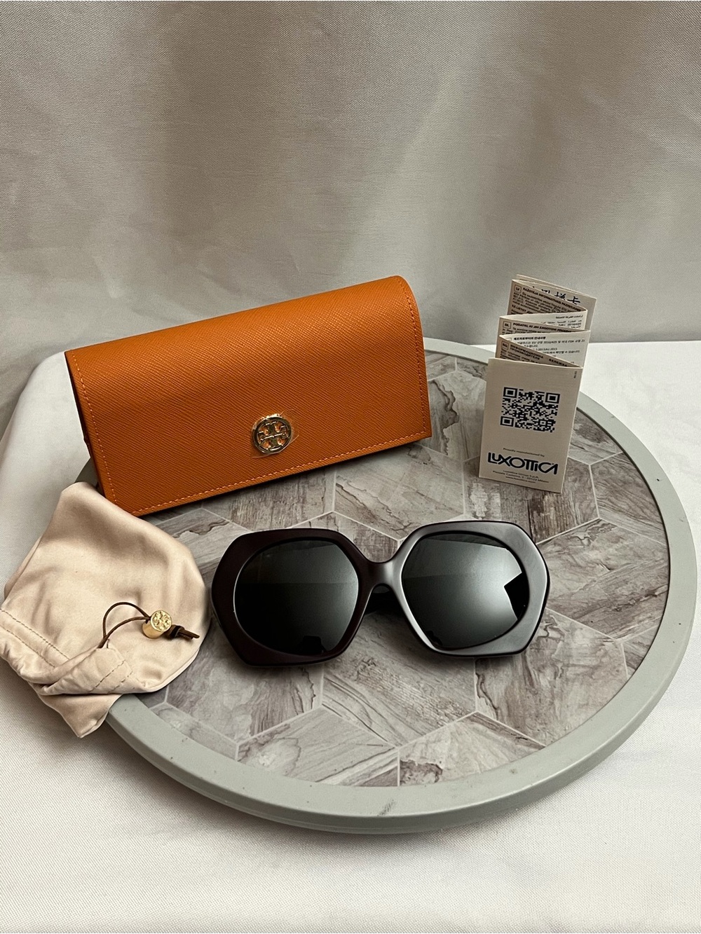 Tory Burch TY7195U Oversized Deep Purple Square Sunglasses 55-18-140
